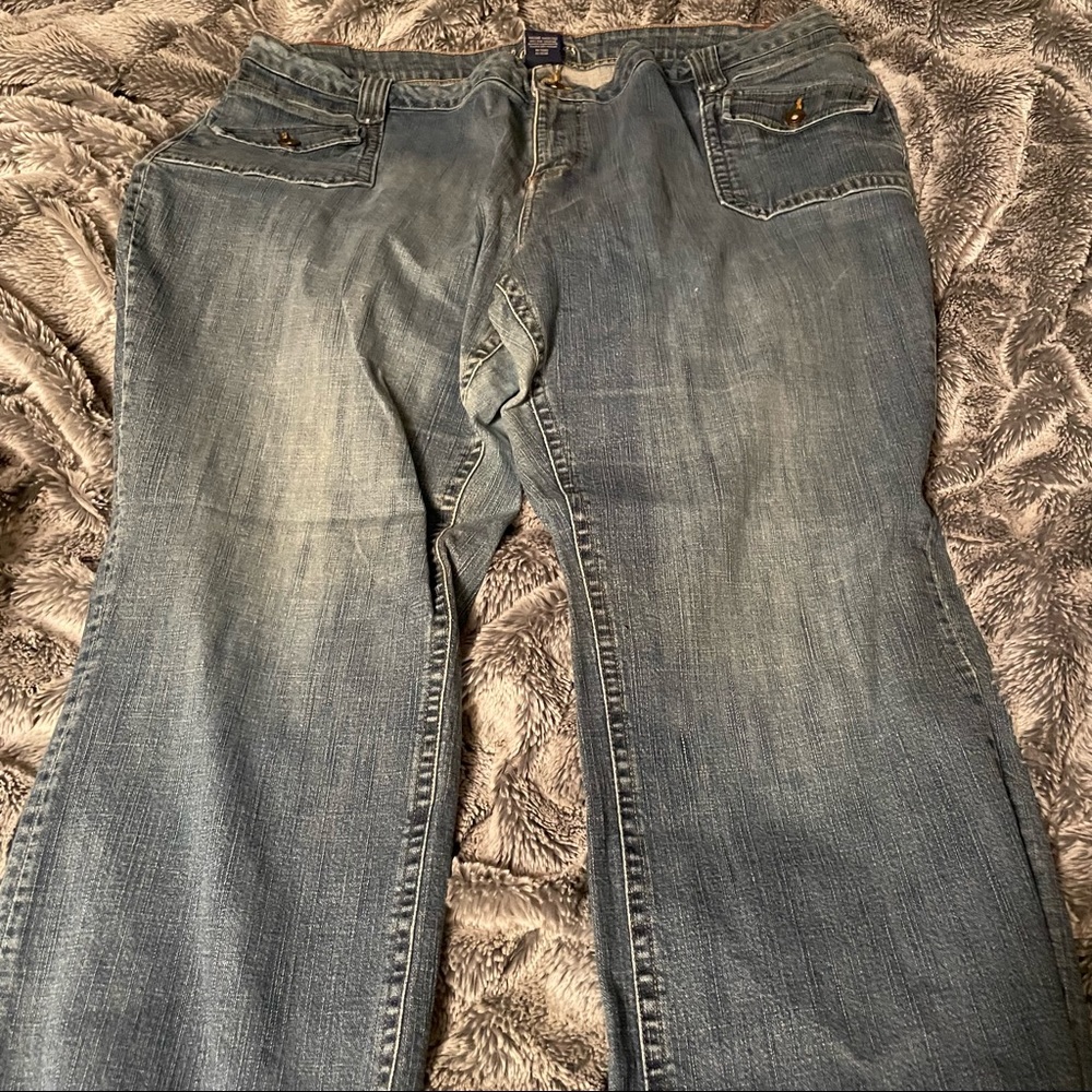 LA Blues Jeans Embroidered Pockets Size 26W